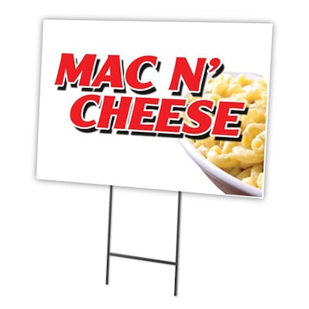 Mac N Cheese Yard Sign & Stake Outdoor Plastic Coroplast Window